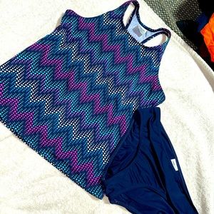 Lands End girls swimsuit